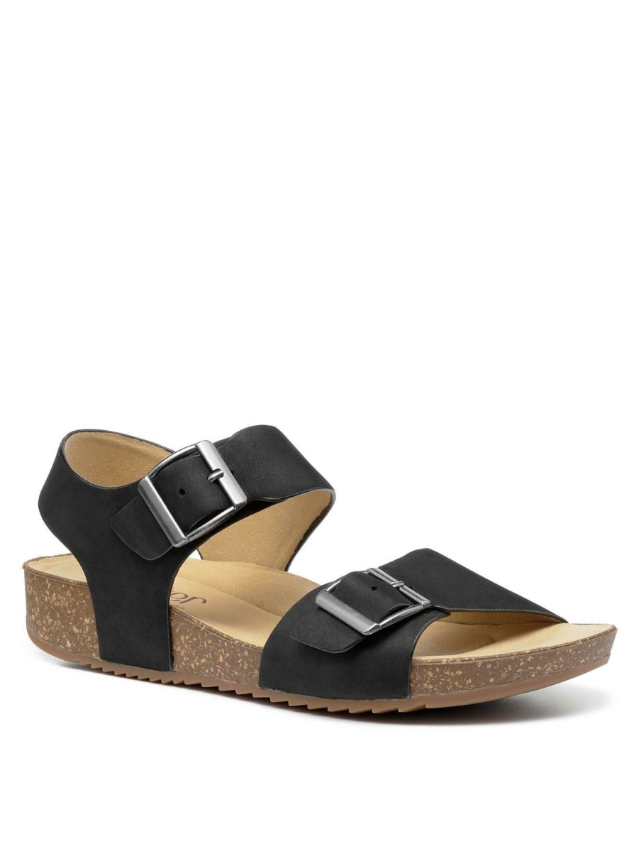 Shoes & Boots * | Hotter Tourist Il Flat Sandals Black