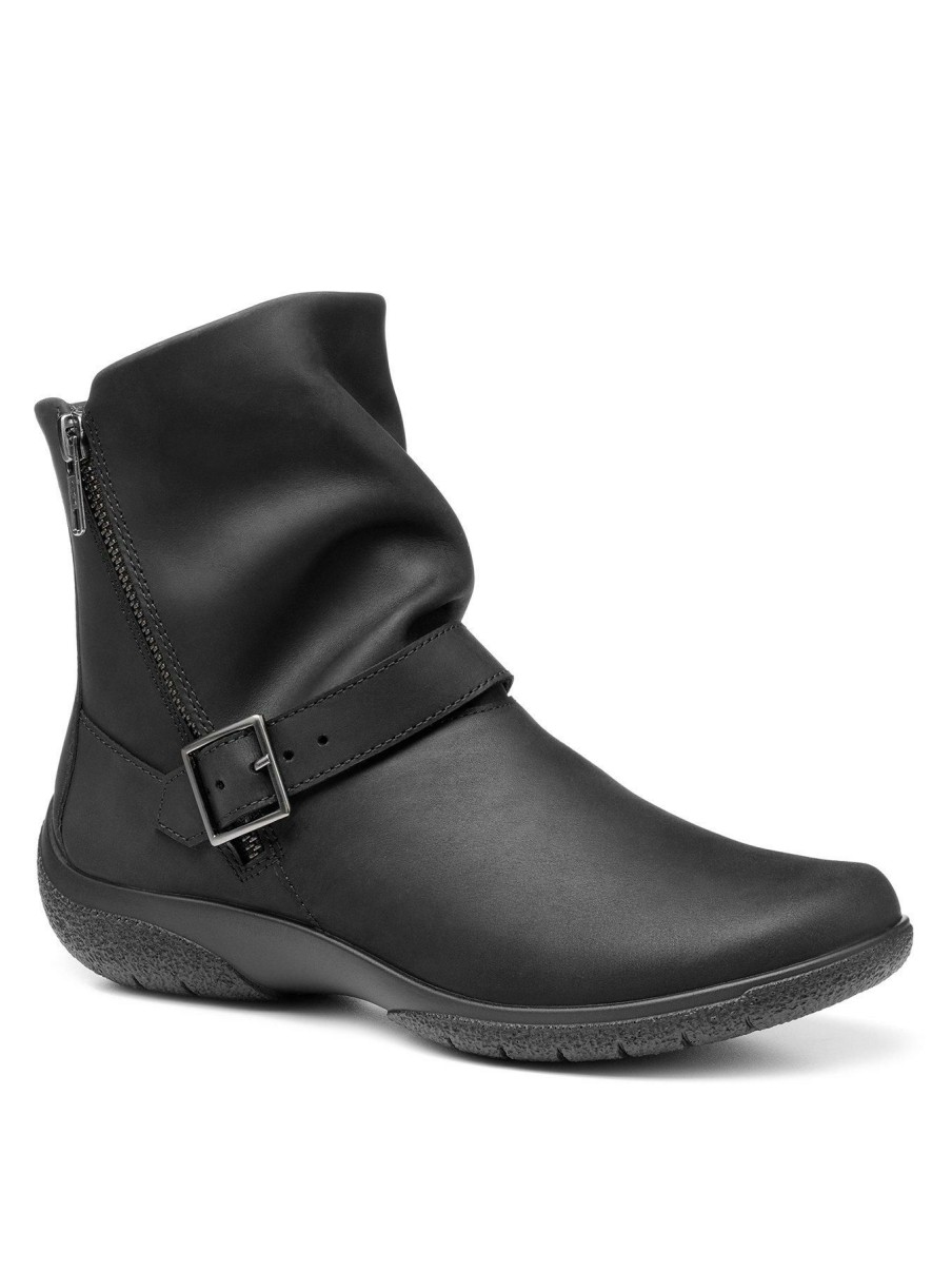 Shoes & Boots * | Hotter Rumour Wide Fit Ankle Boots Black