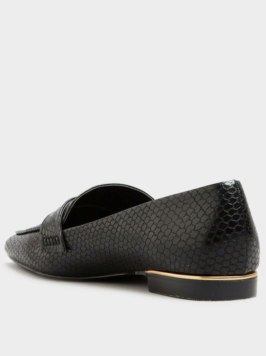 Shoes & Boots * | Long Tall Sally Metal Trim Loafer Black