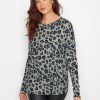 Tops & T-Shirts * | Long Tall Sally Long Tall Sally Leopard Print Top