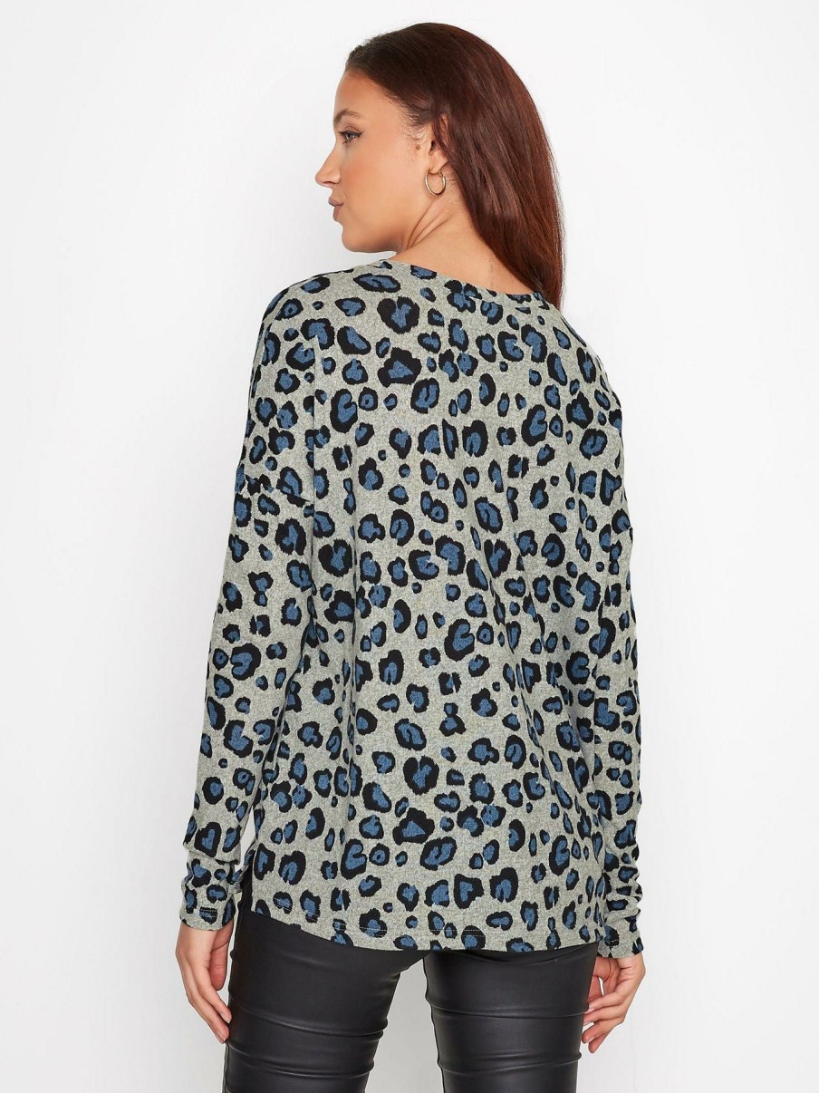 Tops & T-Shirts * | Long Tall Sally Long Tall Sally Leopard Print Top