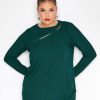 Tops & T-Shirts * | Yours Rib Slit Top Teal