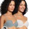 Lingerie * | Dorina Lila Light Padded Demi Bra (2 Pack) Multi